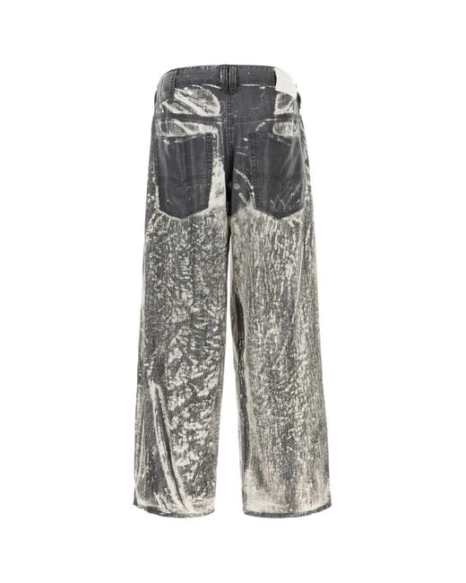 DIESEL White Two-Tone Lyocell 1997 Jeans for men