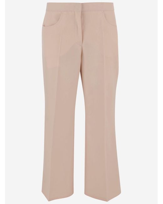 Jil Sander Wollen Broek in het Natural