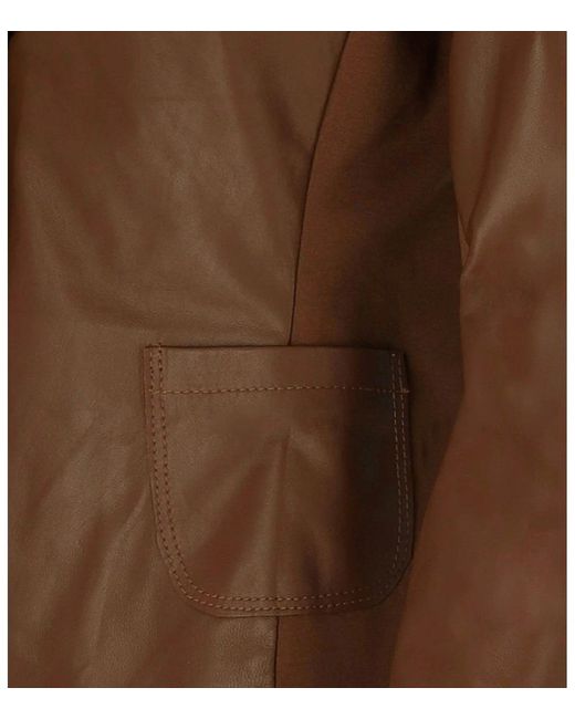 Myskin Brown Basic Single Breasted Blazer