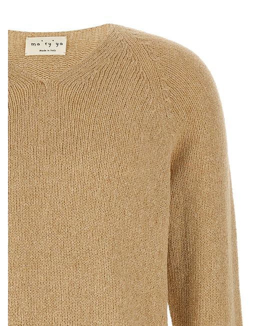 Ma'ry'ya Bouclé Pullover in Natural für Herren