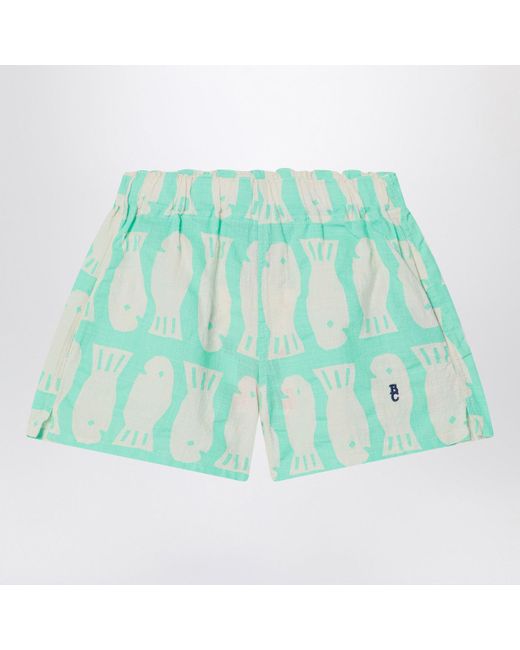 Bobo Choses Green Lucky Fish Aqua Shorts