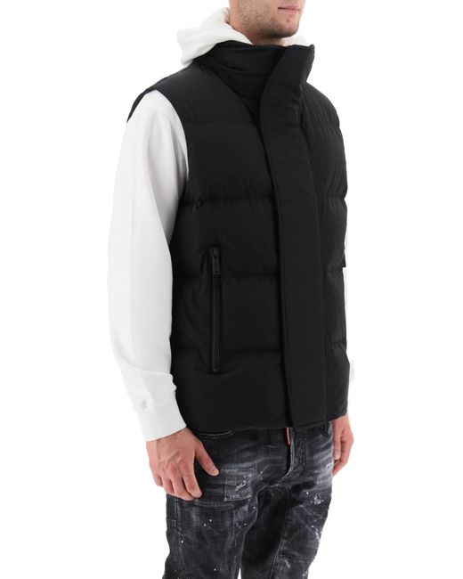 DSquared² Gewatteerd Vest in het Black voor heren