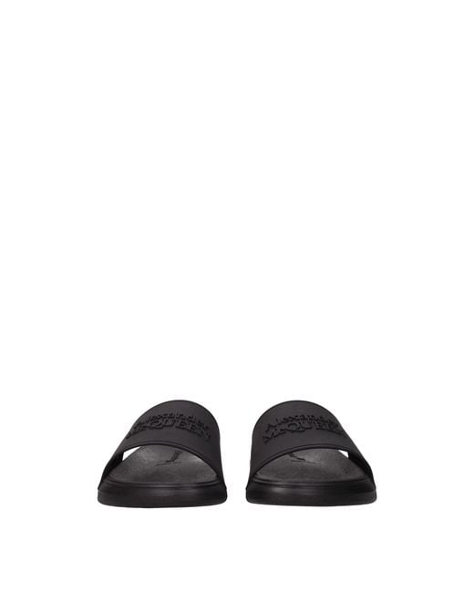 McQueen Black Alexander Mc Queen Clogs And Mules Rubber
