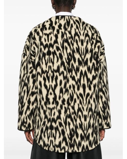 Forte Forte Black "Moiree" Jacquard Cloth Coat