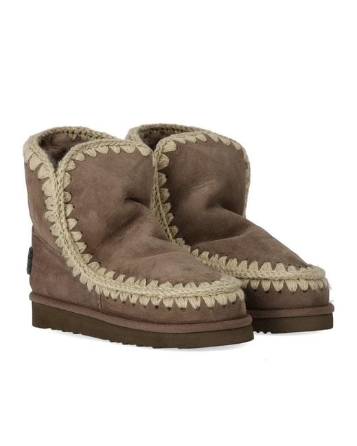 Mou Brown Eskimo 18 Glitter Logo Elephant Boot