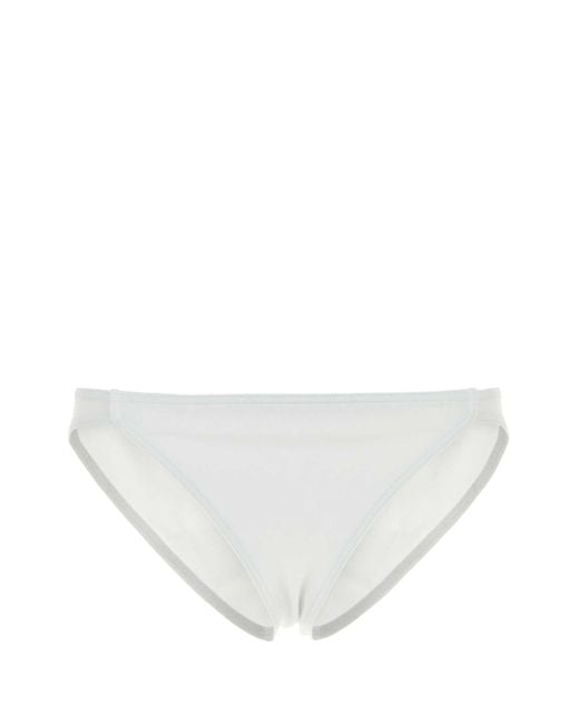 Eres White Stretch Nylon Bikini Bottom