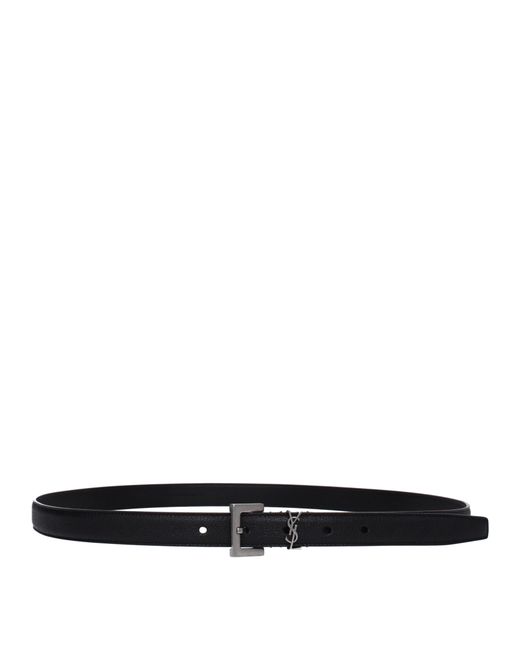 Saint Laurent Black Cinture Uomo Pelle Nero