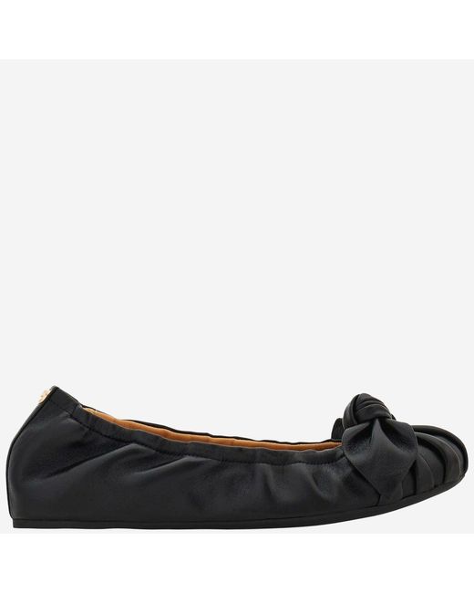 Ferragamo Black Ballerinas