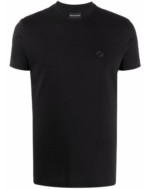 Emporio Armani Black T-Shirts And Polos