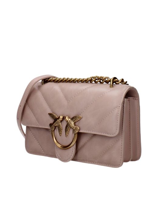 Pinko Pink Borse A Tracolla Love One Donna Pelle Rosa/Rosa Cipria for men
