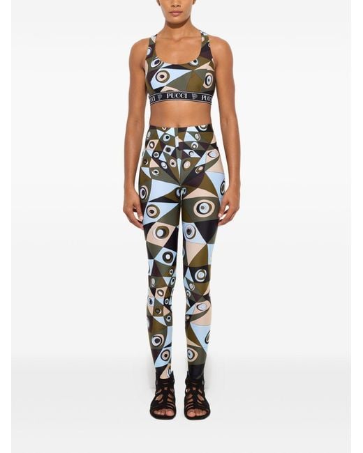 Emilio Pucci Black Printed Bralette