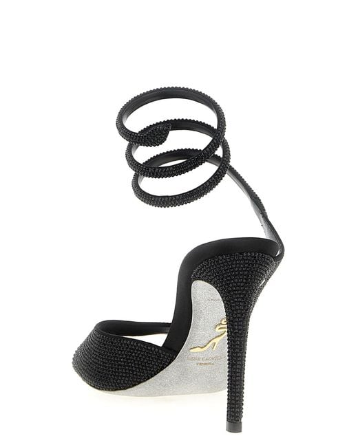Rene Caovilla Black 'Audrey' Sandals