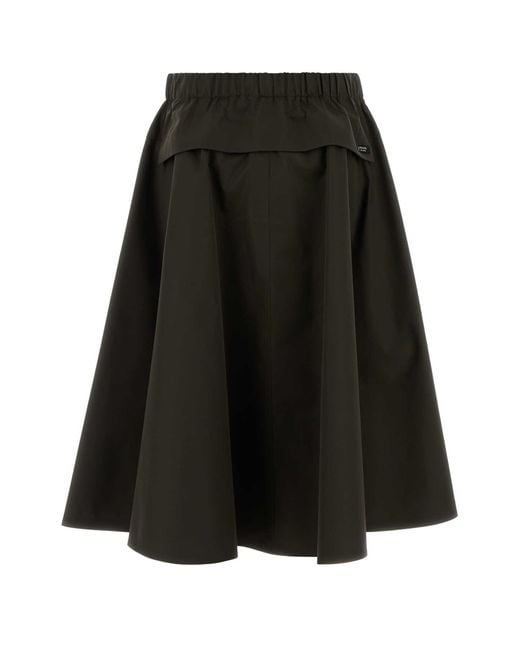 Prada Black Army Tech Fabric Skirt