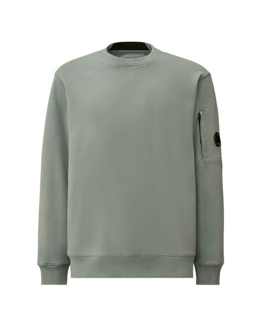 C P Company Green Cotton Crewneck Sweatshirt
