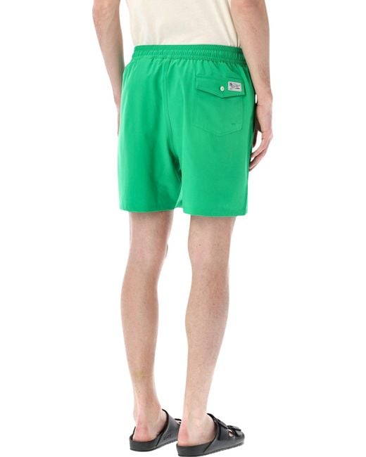 Polo Ralph Lauren Green Traveller Swim Shorts for men