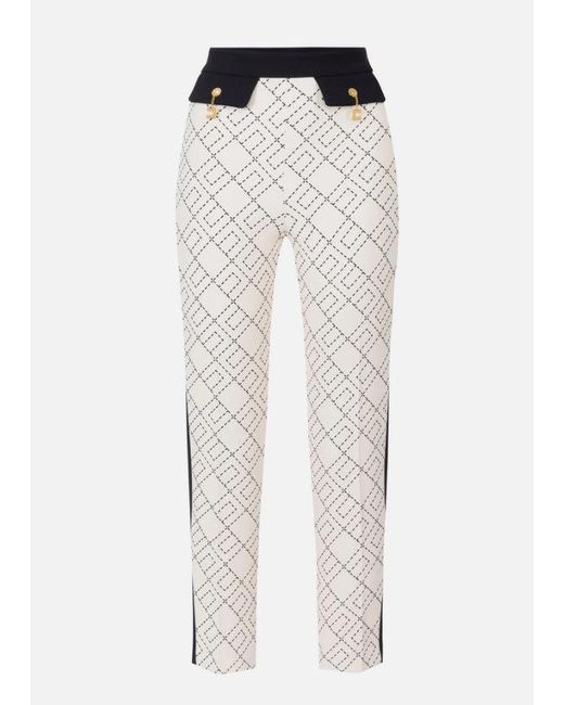 Cropped Trousers Elisabetta Franchi en coloris White