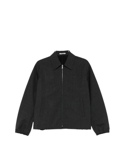 Nylon Zipped Jacket Auralee pour homme en coloris Black