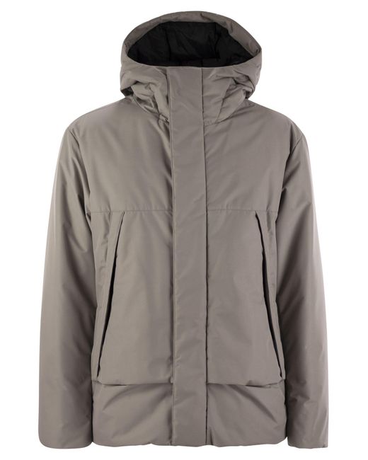 Herno Gray Laminar 2 Layers Down Jacket With Hood for men