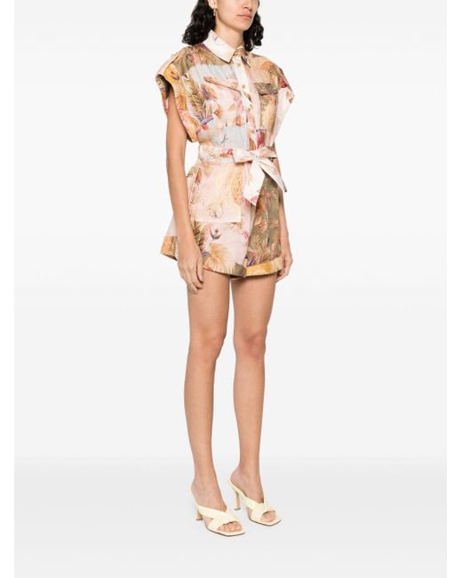 Zimmermann Ascension Playsuit in het Pink