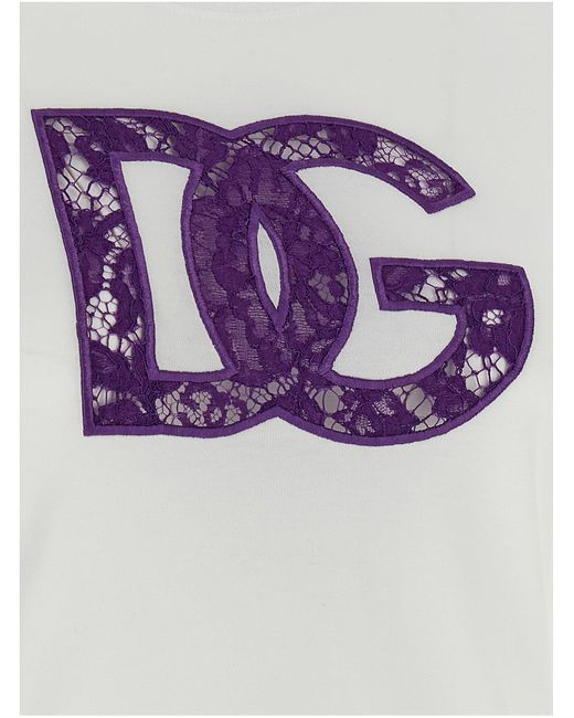 Dolce & Gabbana Lace T -shirt in het White