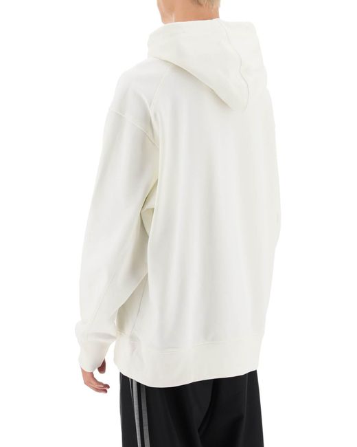 Sweat à capuche avec imprimé logo Y-3 pour homme en coloris White