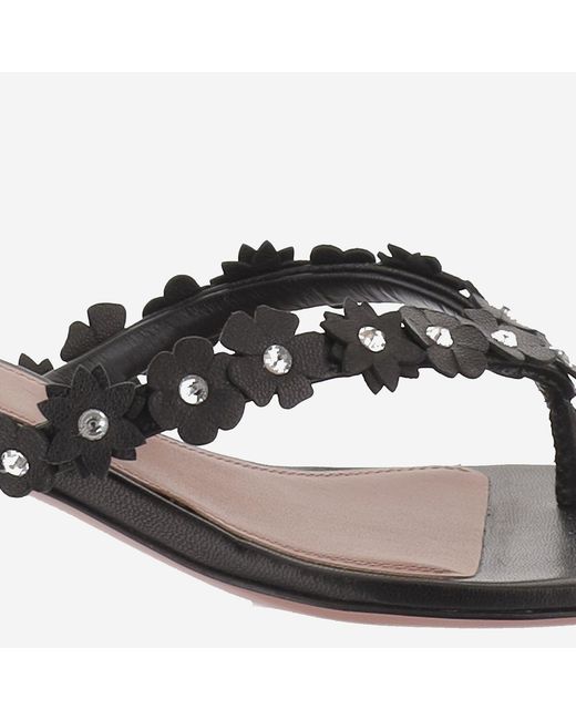 AMINA MUADDI Brown Janis Leather Sandals
