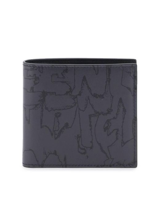 Alexander McQueen Graffiti bi Fold Brieftasche in Gray für Herren