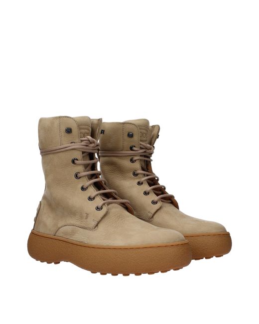 Tod's Brown Stivaletti Donna Camoscio/Biscotto