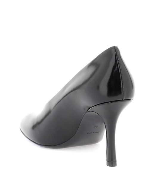 Burberry Black Glossy Leather Baby Pumps