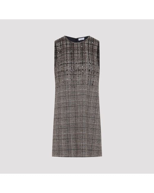 Brunello Cucinelli Gray Brunello Cuccinelli Mini Dress