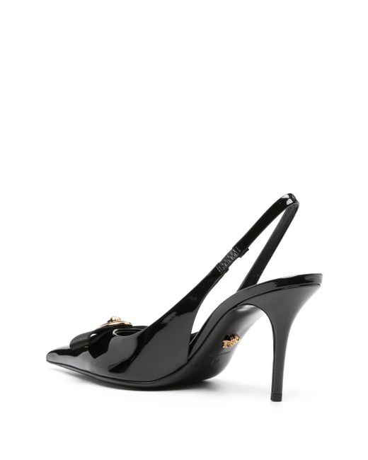 Versace Black Gianni Ribbon Slingback 85Mm for men