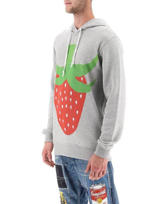 Comme des Garçons Comme Des Garcons Hemd Erdbeer -bedruckte Hoodie in het Gray voor heren
