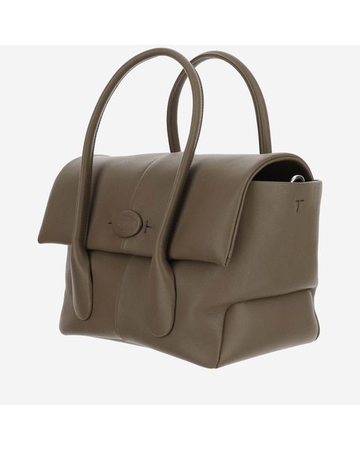 Tod's Brown Di Bag Reverse Leather Small