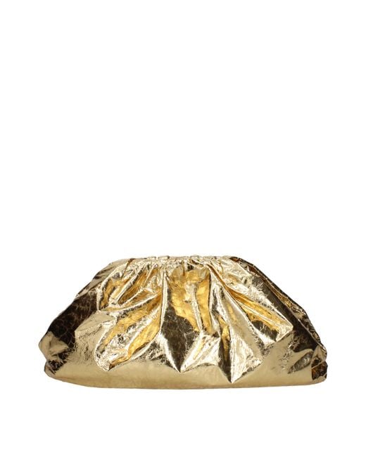 Bottega Veneta Metallic Pochette Donna Pelle Oro