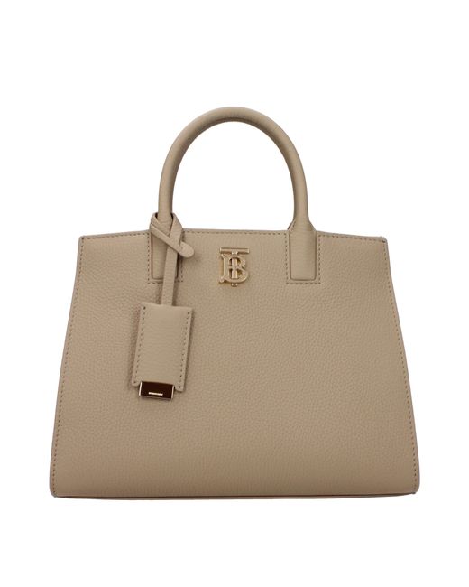 Burberry Hand Tassen Frances Vrouwen Leer Beige/haver in het Natural
