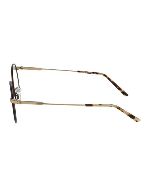 Calvin Klein Metallic Havana Metal Optical Glasses
