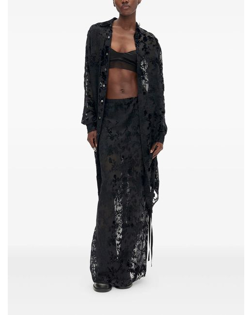 Ann Demeulemeester Cropped Top in het Black