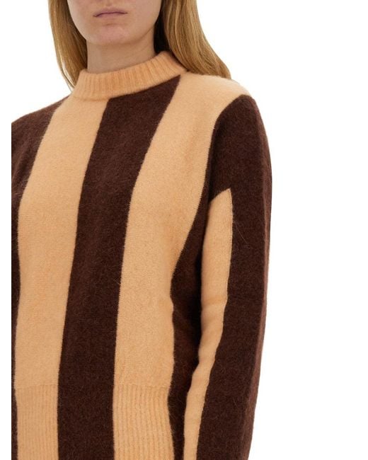 Alysi Brown Maxi Row Sweater