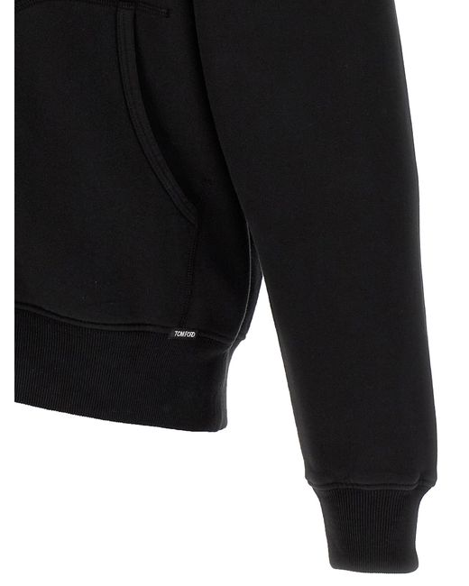 Tom Ford Katoenen Hoodie Met Rits in het Black voor heren