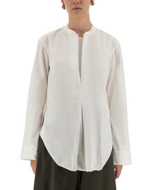 Studio Nicholson White Shirt Top "Pampa"