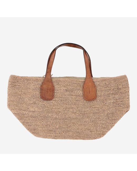 IBELIV Brown Tokio Ii Rafia Basket Bag