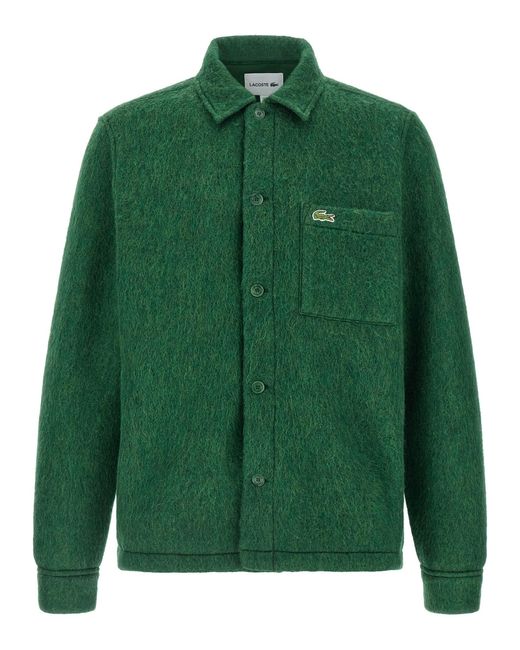 Lacoste Vilten Overshirt in het Green voor heren