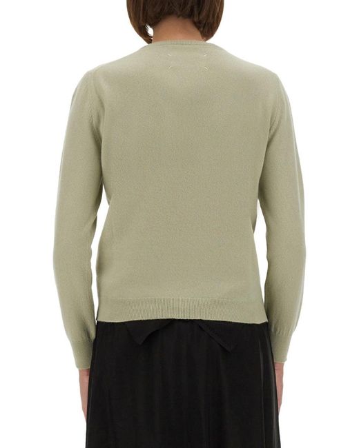 Maison Margiela Green Regular Fit Wool Sweater