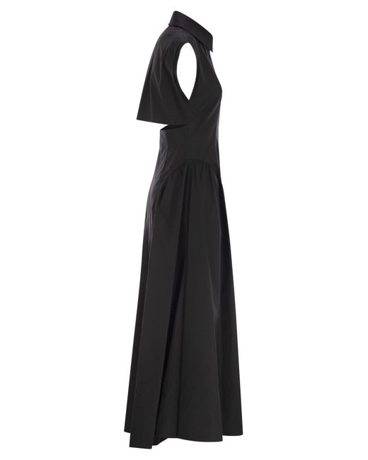 Sportmax Black Fabiana Sleeveless Cotton Dress