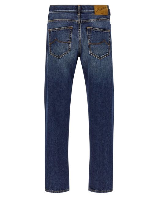 Jacob Cohen Blue 'Cropped Tapered' Jeans for men