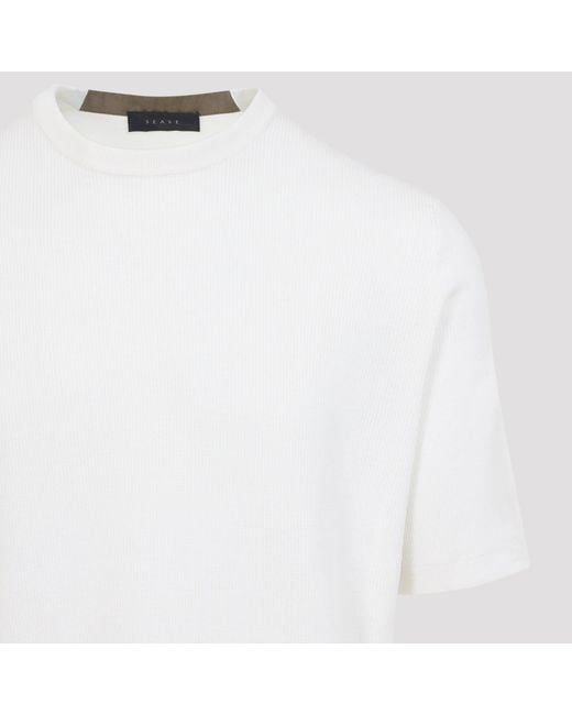 Sease White Easy Care Waffle T Shirt