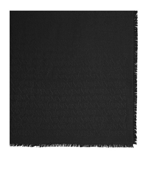 Saint Laurent Black Sciarpa Quadrata