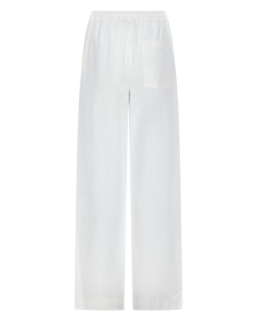 Loulou de Saison White Sero Cotton-Poplin Pants