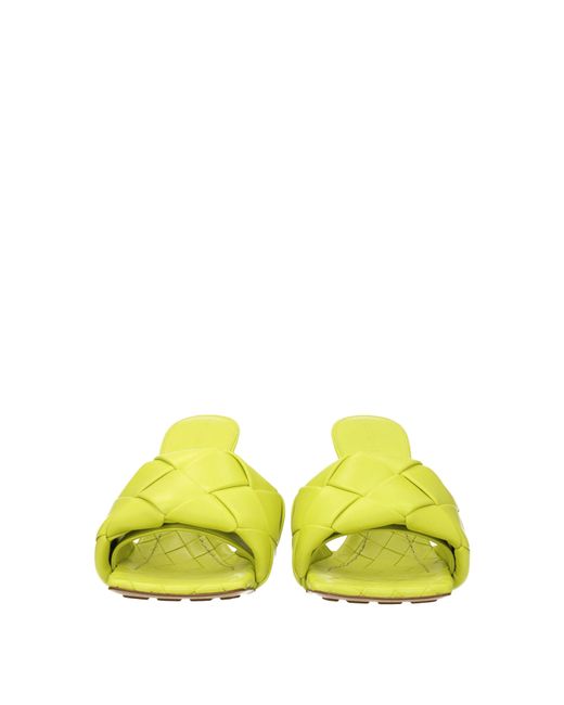 Bottega Veneta Yellow Sandals/Kiwi Leather