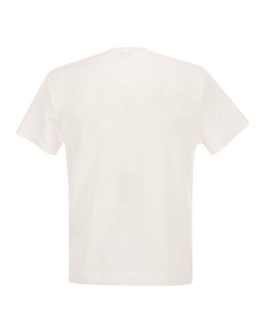Fedeli Exreme Linnen Flex T -shirt in het White voor heren